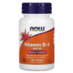 Now Foods Vitamin D-3 400 IU - 180 Softgels