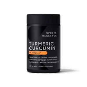 Sports Research Turmeric Curcumin with Coconut Oil and Bioperine - 60 softgels