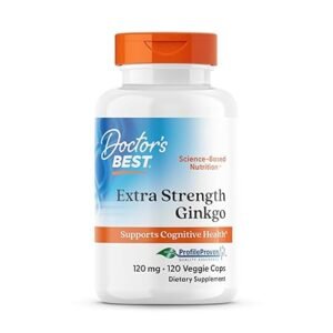 Doctor's BEST Extra Strength Ginkgo 120mg | 120 Veg Capsules | Non-GMO, Gluten-Free, Vegan