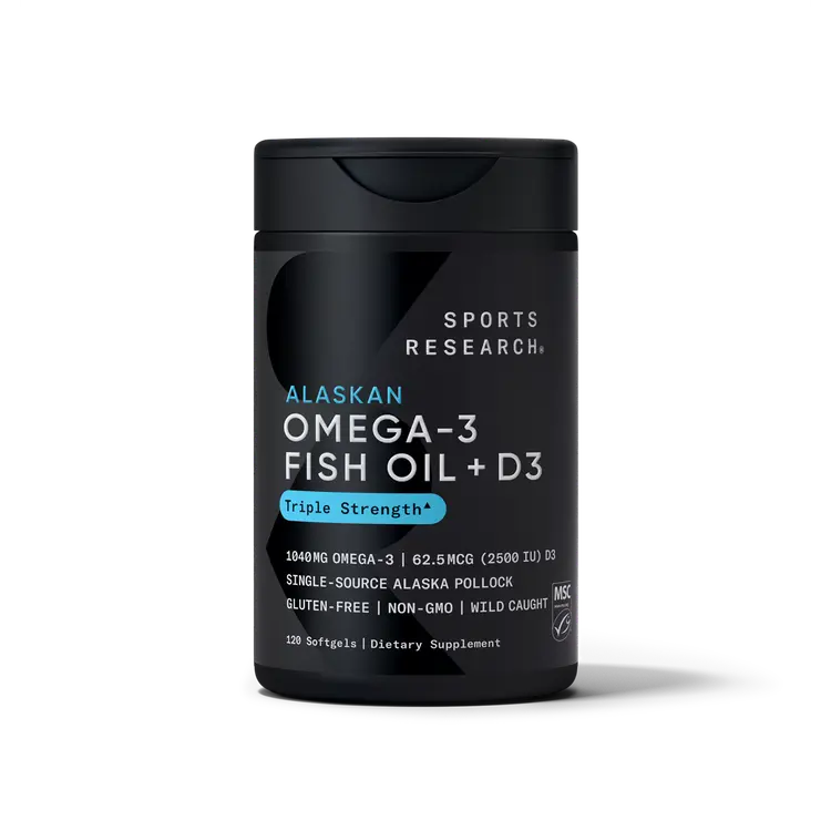 Sports Research Omega-3 Fish Oil+D3